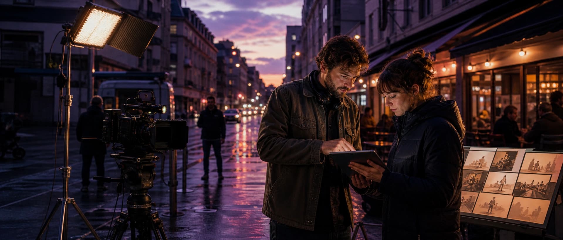 EXT. STREET — DUSK